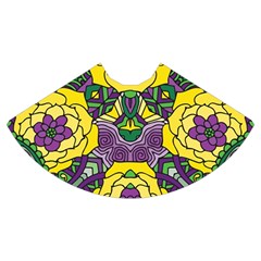 Petals, Mardi Gras, Bold Floral Design Mini Flare Skirt by Zandiepants