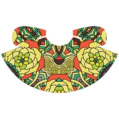 Petals   Retro Yellow   Bold Flower Design A-line Pocket Skirt by Zandiepants