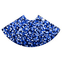 Blue Glitter Rain Mini Flare Skirt by KirstenStar