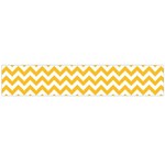 Sunny Yellow & White Zigzag Pattern Flano Scarf (Large)