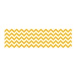 Sunny Yellow & White Zigzag Pattern Satin Scarf (Oblong)