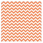 Tangerine Orange & White Zigzag Pattern Large Satin Scarf (Square)