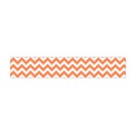 Tangerine Orange & White Zigzag Pattern Flano Scarf (Mini)