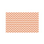 Tangerine Orange & White Zigzag Pattern Satin Wrap