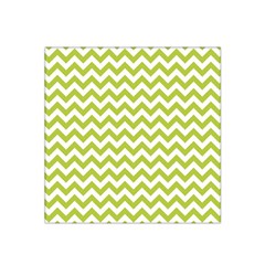 Spring Green & White Zigzag Pattern Satin Bandana Scarf by Zandiepants