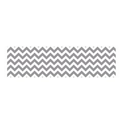 Medium Grey & White Zigzag Pattern Satin Scarf (oblong) by Zandiepants