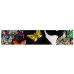 Freckles In Butterflies I, Black White Tux Cat Flano Scarf (Small)