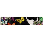 Freckles In Butterflies I, Black White Tux Cat Flano Scarf (Large)