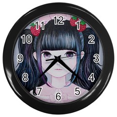 Nakayoshi Strawberry Wall Clocks (black) by kaoruhasegawa