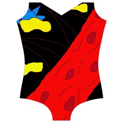 Red Abstraction Princess Tank Leotard  by Valentinaart