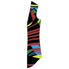 Colorful Decorative Abstrat Design Drape Collar Cardigan by Valentinaart