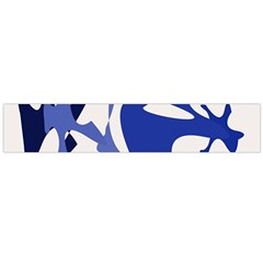 Blue Amoeba Abstract Flano Scarf (large) by Valentinaart