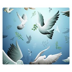 Animated Nature Wallpaper Animated Bird Double Sided Flano Blanket (small)  by AnjaniArt