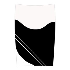 White And Black Abstraction Midi Pencil Skirt by Valentinaart