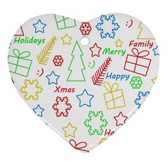 Simple Christmas Pattern Ornament (heart) 