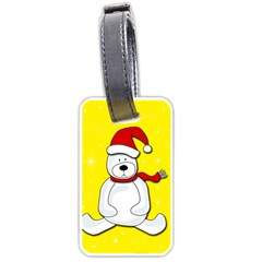 Polar Bear - Yellow Luggage Tags (one Side)  by Valentinaart