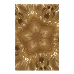Elegant Gold Brown Kaleidoscope Star Shower Curtain 48  X 72  (small)  by yoursparklingshop