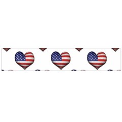 Usa Grunge Heart Shaped Flag Pattern Flano Scarf (large)  by dflcprints