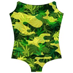 Marijuana Camouflage Cannabis Drug Camisole Leotard  by Amaryn4rt