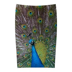 Peacock Feather Beat Rad Blue Velvet Midi Pencil Skirt by Amaryn4rt
