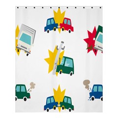 Accident Crash Car Cat Animals Shower Curtain 60  X 72  (medium)  by Alisyart