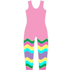 Easter Chevron Pattern Stripes Onepiece Catsuit by Amaryn4rt