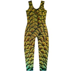 Colorful Iridescent Feather Bird Color Peacock Onepiece Catsuit by Amaryn4rt