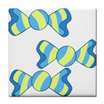 Candy Yellow Blue Tile Coasters