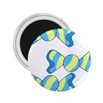 Candy Yellow Blue 2.25  Magnets