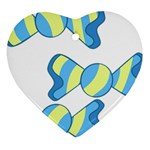 Candy Yellow Blue Ornament (Heart)