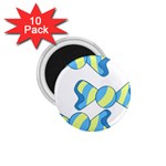 Candy Yellow Blue 1.75  Magnets (10 pack) 