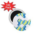 Candy Yellow Blue 1.75  Magnets (100 pack) 