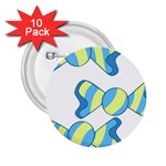 Candy Yellow Blue 2.25  Buttons (10 pack) 