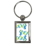 Candy Yellow Blue Key Chains (Rectangle) 