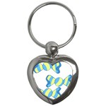 Candy Yellow Blue Key Chains (Heart) 