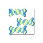 Candy Yellow Blue Square Magnet