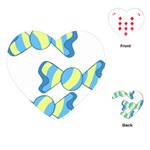 Candy Yellow Blue Playing Cards (Heart) 