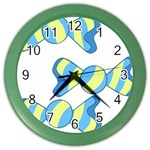 Candy Yellow Blue Color Wall Clocks