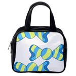 Candy Yellow Blue Classic Handbags (One Side)