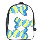 Candy Yellow Blue School Bags(Large) 