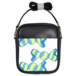 Candy Yellow Blue Girls Sling Bags
