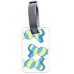 Candy Yellow Blue Luggage Tags (One Side) 