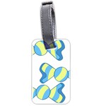 Candy Yellow Blue Luggage Tags (Two Sides)