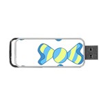 Candy Yellow Blue Portable USB Flash (One Side)