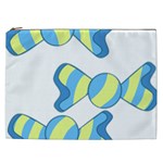 Candy Yellow Blue Cosmetic Bag (XXL) 