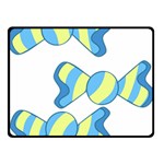 Candy Yellow Blue Double Sided Fleece Blanket (Small) 