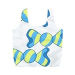 Candy Yellow Blue Full Print Recycle Bags (M) 