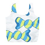 Candy Yellow Blue Full Print Recycle Bags (L) 