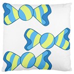 Candy Yellow Blue Standard Flano Cushion Case (Two Sides)