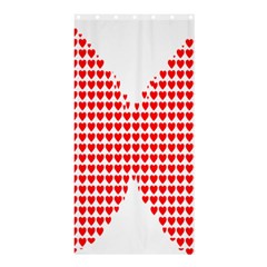Hearts Butterfly Red Valentine Love Shower Curtain 36  X 72  (stall)  by Alisyart